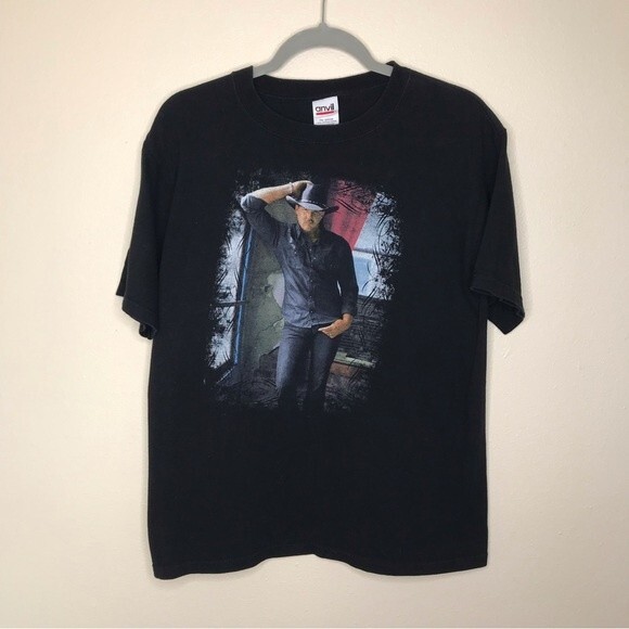 Anvil Trace Adkins American Man 2008 Concert Tour Black T Shirt Size Medium - Picture 12 of 12